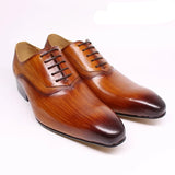 Men's Luxury Oxford Genuine Leather Shoe - Brown - 12 - Genuine Leather - image 6