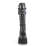 Women's Goth Lace Up Platform Wedges - Black - 1 / Boots - 10.5 B - PU Leather - image 14