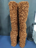 Women's Knee-High Fuzzy Platform Boots - Beige - Fuzzy Boots - 42 B - Faux Fur/PU Leather - image 10