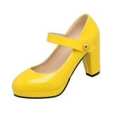 Women's Patent High Platform Mary Janes - Lavender - Mary Jane Platforms - 16 B - PU Leather - image 28