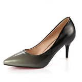 Women's Gradient Two Toned High Heels - Gray - 2 / 8cm Heels - 9 B - PU Leather - image 21