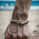 Men's Women's Retro Twist Bracelet - Silver - Color / Bracelet - Adjustable - Alloy - image 2