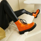 Womens Patent Leather Lace Up Ankle Boot - Black - Ankle Boots - 43 B - PU Patent Leather - image 27