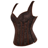 Women's Satin Shoulder Straps Corsets - Black - Corset - 6XL - Polyester - image 12