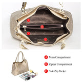 Handbags Women's Luxury Crossbody Bag - Gold - 1 - 999002F1O - Handbag - Small - PU Leather - image 35