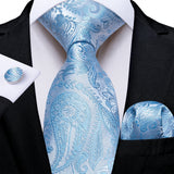 Men's 3 Pcs Paisley Wedding Tie Sets - MJ-7664 - One Size - Silk/Polyester - image 1