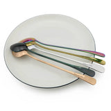 Long Handled Dessert Spoons 4 Pcs - Multi Color - 4Pcs Set - Long - Stainless Steel - image 3