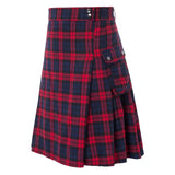 Men's Modern Highland Tartan Kilts Gothic - Red - Kilt - 5XL - Polyester - image 3