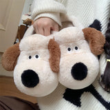Women's Cute Puppy Slippers - Cream - Full Puppy Slippers - 34-35 - Plush - image 15