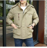 Men's Winter Hooded Windbreaker Parka - Black - Hooded Parka - 6XL - Polyester - image 10