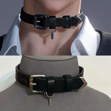Cosplay Sylus Style Choker Necklace - Black - Choker Necklace - Medium - PU Leather - image 1