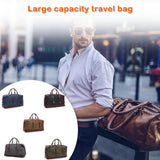 Travel Bags Canvas Leather Overnight Bag - Blue - Travel Bag - Canvas/Leather - image 14