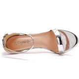 Women's High Strappy Party Prom Stilettos - Gold - Stiletto Sandal - 11 B - PU Leather - image 34