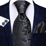 Men's 3 Pcs Elegant Wedding Tie Sets - N-3952 - One Size - Silk/Polyester - image 12