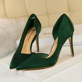 Women's Satin Wedding Party Stilettos - Green - Party Pumps - 40 B - PU Leather - image 45