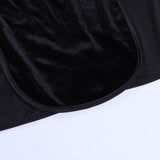 Women's Long Gothic Velvet Spilt Dress - Black - Dress - XXXL - Velvet - image 20