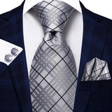 Men's 3 Pcs White Silk Wedding Tie Sets - White - 3359 - One Size - Silk - image 21