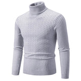 Men's High Neck Mock Neck Pullovers - Beige - Mock Neck Shirt - Asian 3XL(70-95Kg) - Polyester - image 21