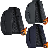 Men's Plus Size Casual Windbreak Coat - Dark Blue - Padded Jacket - 8XL 122.5-137.5 KG - Polyester - image 21