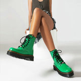 Womens Patent Leather Lace Up Ankle Boot - Black - Ankle Boots - 43 B - PU Patent Leather - image 5