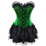 Women's Victorian Lace Corset Dresses - Blue/Black - 6068blue 7008black - 6XL - Polyester - image 16