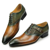 Men's Luxury Leather Brogue Dress Shoe - Auburn - Men's Dress Shoe - 48 B - Genuine Leather - image 29