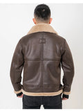 Men's Faux Leather Fleece Winter Jacket - Brown - Bomber Jacket - 5XL - PU Leather - image 5