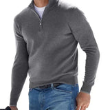 Men's Slim Fit V-neck Casual Pullover - Black - Mock Neck Sweater - XXXL - Polyester - image 1