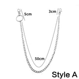 Men's Women's Trouser Key Chains - Silver - 1 / Style A / Key Wallet Chain - Medium - Alloy - image 12