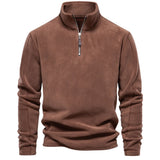 Men's Warm Mock Neck Fleece Pullover - Brown - Pullover - EUR XXL 95-105kg - Polyester - image 20