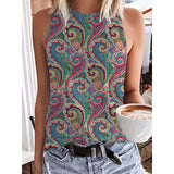 Women's Paisley 3D Print Retro Tank Tops - Light Blue - 1 / FKF66F20231414A - 5XL - Polyester - image 8