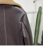 Men's Faux Leather Fleece Bomber Jacket - Black - Men's Jacket - 6XL - Genuine Leather - image 7