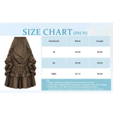 Women's Gothic Victorian Steampunk Skirt - Black - Ruffled Skirts - XXXL - Polyester - image 10