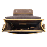 Messenger Bags Men's High Quality Bag - Brown - Messenger Bag - Medium - Genuine Leather - image 7