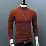 Men's Women's Slim Fit Mock Neck Shirts - Black - Skivvy - 6XL - Polyester - image 16