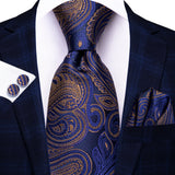 Men's 3 Pcs Elegant Wedding Tie Sets - HT-N-3994 - One Size - Silk/Polyester - image 8