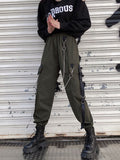 Women's Retro Streetwear Cargo Pants - Black - 1 / Cargo Pants - 5XL - Polyester - image 26