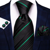 Men's 3 Pcs Elegant Wedding Tie Sets - N-3959 - One Size - Silk/Polyester - image 3