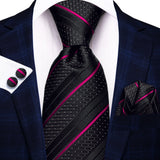 Men's 3 Pcs Elegant Wedding Tie Sets - N-3957 - One Size - Silk/Polyester - image 16