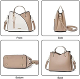 Handbags Women's Luxury Two Toned Bags - Beige - Handbag - Small - PU Leather - image 24