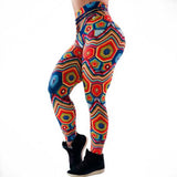 Women High Waist Yoga Printed Leggings - Multi - Slim Pencil Pants - XXXL - Polyester/Spandex - image 8