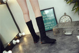 Women's Canvas Knee High Lace Up Boots - White - 2cm Heel - 43 B - Canvas - image 32