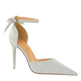 Women's Glitter Bow Knot Strappy Heels - Gold - Prom Shoes - 43 B - PU Leather - image 15