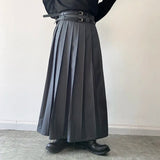 Men's Japanese High Waist Long Pleat Skirt - Black - 5123 - Skirt - XL - Cotton - image 13
