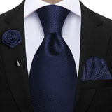 Funki Buys | Neckties | Men's 3 Pcs Tie Hanky Corsage Sets