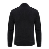 Men's Casual Stand Up Collar Cardigans - Dark Grey - 1 / 8938 / Cardigan Sweater - XXXL - Polyester - image 11