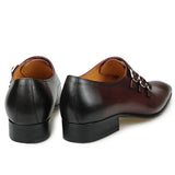 Men's Genuine Leather Pointed Toe Shoes - Wine Red - Dress Shoes - 50 B - Genuine Leather - image 23