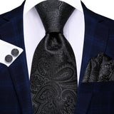 Men's 3 Pcs Elegant Wedding Tie Sets - N-3955 - One Size - Silk/Polyester - image 24