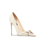 Women's Big Flower Fashion High Stilettos - Beige - 1 / 6cm / Stilettos - 41 B - Genuine Leather - image 5