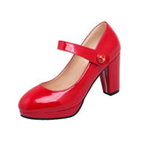 Women's Patent High Platform Mary Janes - Lavender - Mary Jane Platforms - 16 B - PU Leather - image 30